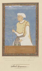 Portrait of Neknam-khan; He Was Vizier of Sultan Abdullah and Served as Commander-in-Chief (sar-lashkar) of Karnatak after Mir Jumla
