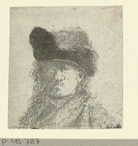 Portrait of Rembrandt with Fur Hat