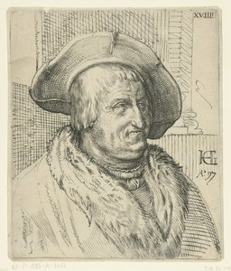 Portrait of a Man with a Hat by Anonymous
