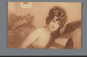 Portrait of an Unknown Woman with Bare Chest by Anonymous