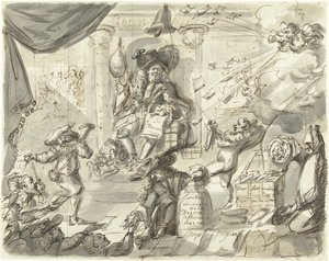 Quincampoix or the Great Wind and Cabbage Seller, 1720