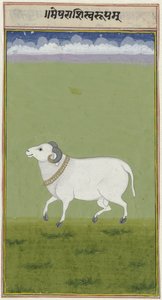 Ram with Golden Collar and Decorated Horn Tips (Zodiac Sign Aries) by Anonymous