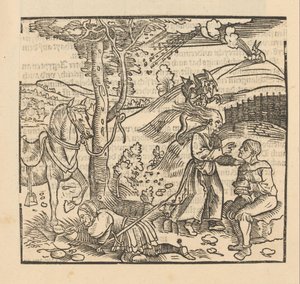 Riders by a Tree and a Witch