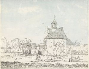 Ruins of Hougoumont Seven Plates of Waterloo and Surroundings (series title) by Anonymous