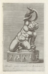 Sculpture of the Young Hercules Fighting a Snake by Anonymous