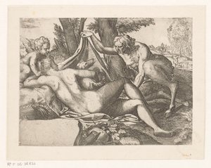 Sleeping Venus Spied on by a Satyr