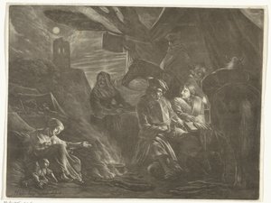 Soldiers at a Meal by Anonymous