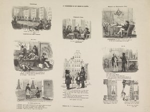 Caricature on a Regulation in Utrecht on Building and Demolition, 1857 by Anonymous