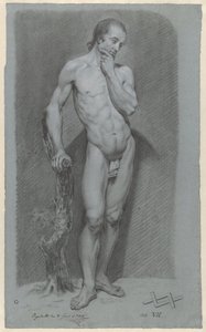 Standing Male Nude by Anonymous