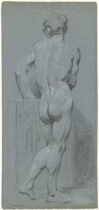 Standing Male Nude, Seen from the Back, Slightly to the Right by Anonymous