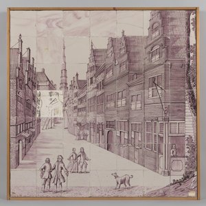Tile Panel of 49 Tiles by Anonymous