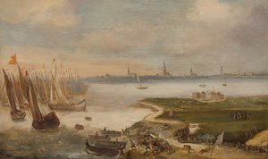 The Dutch Defeat at the Blokkersdijk, near Antwerp, 1605 by Anonymous