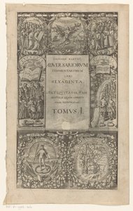 Title with Seven Cartouches Around (Adversariorum Commentariorum, Libri Sexaginta, Tomus I) by Anonymous