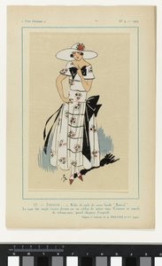 Very Parisian, 1923, No 5: 17.- TIMIDITY. - 1. Voile dress... by Anonymous