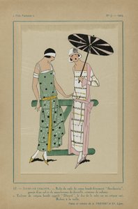 Très Parisien, 1923, No 7: 17.- HOT DAYS. - 1. Cotton Voile Dress... by Anonymous