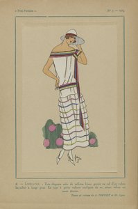 Very Parisian, 1923, No 7: 4.- LIBELLULE. - Very elegant taffeta dress by Anonymous