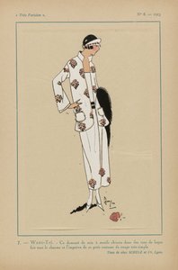 Very Parisian, 1923, No 8: 7.- WANG-TAÏ. - This Silk Damask... by Anonymous