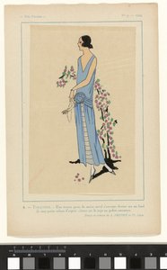 Très Parisien, 1923, No 9: 4. - TURQUOISE. - A Narrow Moire Sheath...