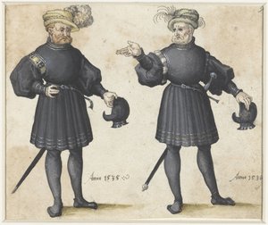 Two Courtiers in Black Clothing