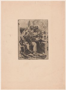 Two Men at a Café Table
