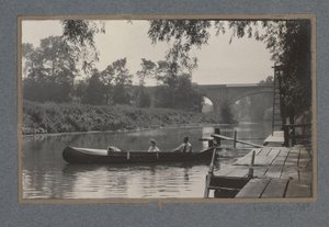 Two People in a Canoe by Anonymous