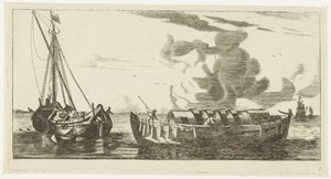 Two Ships: an Amsterdam Lighter and a Wieringer Lighter by Anonymous