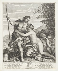 Venus Trying to Dissuade Adonis from Hunting by Anonymous