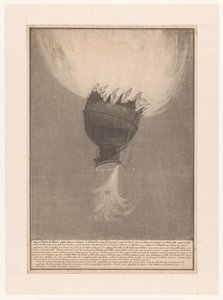 Crash of the Balloon of Pilatre de Rozier and Romain Above Boulogne, 15 June 1785 (title on object: Catastrophic Ascension by Pilatre de Rosier and Romain, at the Château de la Muette on 21 November 1783, Having Obtained Considerable Funds from the Governm by Anonymous