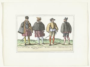 Four Men Dressed in German Fashion, ca. 1580 by Anonymous