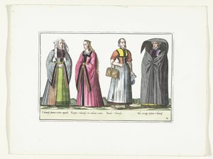 Four Women Dressed in German Fashion, ca. 1580 by Anonymous