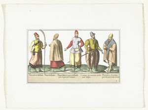 Five Sailors Dressed in the Fashion of the Netherlands and Brittany, ca. 1580 by Anonymous