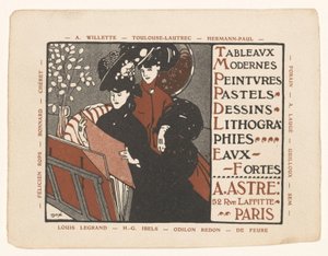 Business Card of Art Dealer Achille Astre in Paris by Anonymous