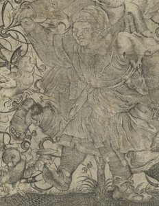 Flat Decoration with a Dancing Peasant Couple by Anonymous