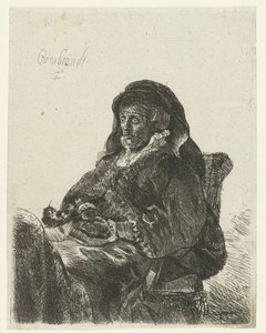 Widow with Black Gloves by Anonymous
