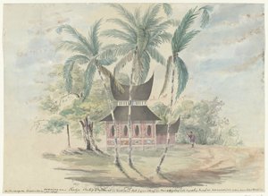 Residence of Radja Batipo, Demolished and Burned as Punishment for Leading the Uprising in the Padang Highlands in 1841