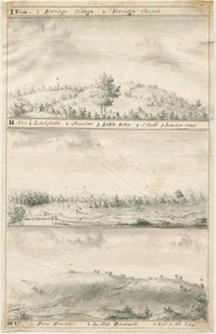 Aldridge Panoramic View: Sepia Drawing