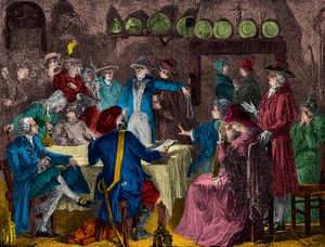 Arrest of King Louis XVI and the royal family in Varennes in 1791 (engraving) - private collection by Anonymous Anonymous