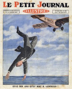 Belgian Banker Alfred Loewenstein Died (1877-1924) when He Fell from a Plane into the English Channel Waters on 4 July 1928, “Le Petit Journal Illustré” by Anonymous Anonymous