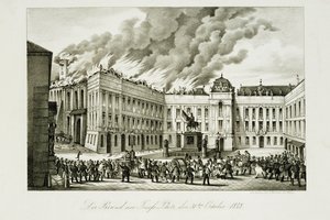 Burning of Josefsplatz by Anonymous Anonymous