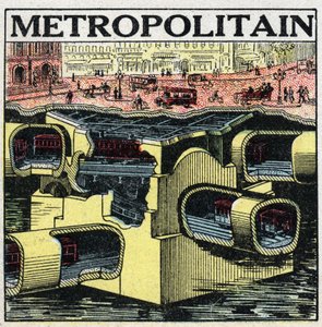 Electric trams: cross section of the Paris ground showing the lines of the Metropolitain. Anonymous illustration from 1925. Private collection.