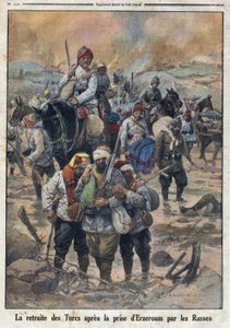 First World War 1914-1918. The retreat of the Turks after the Russians took Erzerum. In Le Petite Journal, on 27/02/1916. Private Collection by Anonymous Anonymous