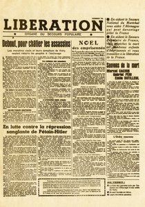 French resistance against German forces - movements of Resistance to the German Occupation - clandestine newspaper - Liberation of November 1941 - Clandestine newspaper of the resistance movement Liberation-Sud by Anonymous Anonymous