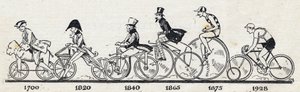 History of the bicycle: different models of bike from 1700 to 1928 by Anonymous Anonymous