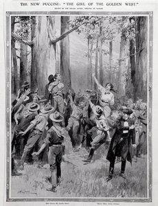 Illustration for The Girl of the West, opera by Puccini by Anonymous Anonymous