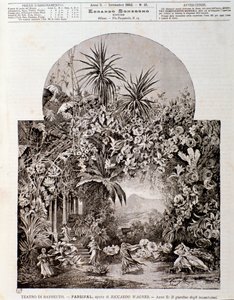 Illustration for the opera Parsifal by Wagner, represented in 1882 at the theatre of Bayreuth by Anonymous Anonymous