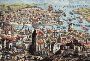 Interior of Sevastopol, Destruction of the Town by the Russians, Their Retreat