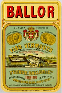 Italian vermouth alcohol advertisement, late 19th century by Anonymous Anonymous