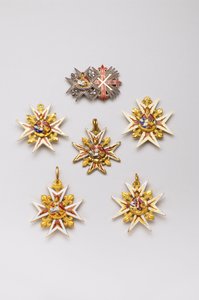 Kingdom of the Two Sicilies - Order of Saint Januarius: Jewel Composed of a Plate of the Order of Saint Januarius and a Plate of the Constantine Order of Saint George by Anonymous Anonymous