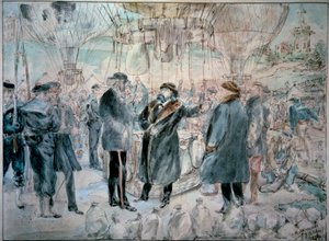 Leon Gambetta depart for Tours on the Armand-Barbes on October 7 by Anonymous Anonymous