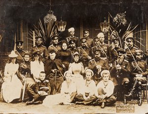 Members of the Romanov family during summer military maneuvers at Krasnoie Selo (Saint Petersburg) by Anonymous Anonymous
